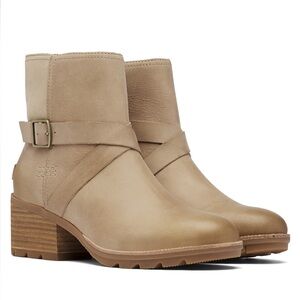 Sorel Cate Leather Buckle Bootie Sz 6.5